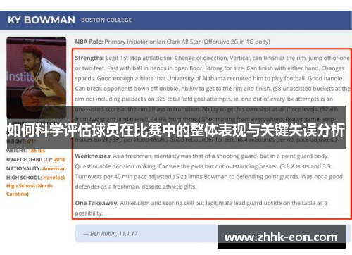 如何科学评估球员在比赛中的整体表现与关键失误分析