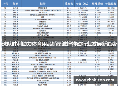 球队胜利助力体育用品销量激增推动行业发展新趋势