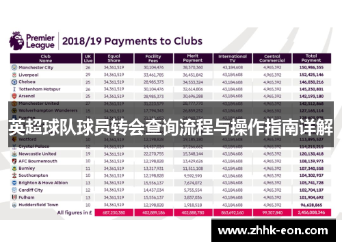 英超球队球员转会查询流程与操作指南详解