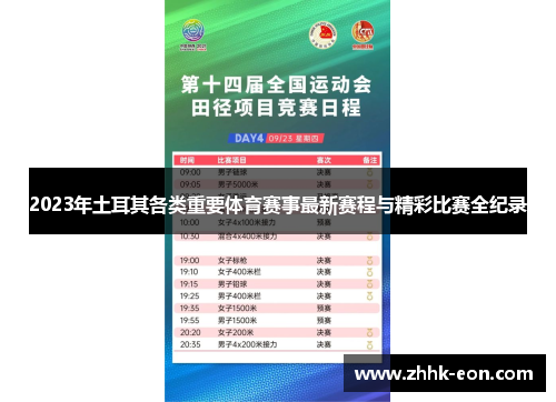 2023年土耳其各类重要体育赛事最新赛程与精彩比赛全纪录